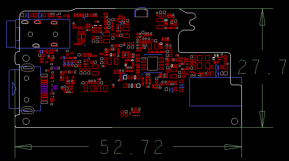 Top-layer PCB layout of the matching wireless recorder receiver board